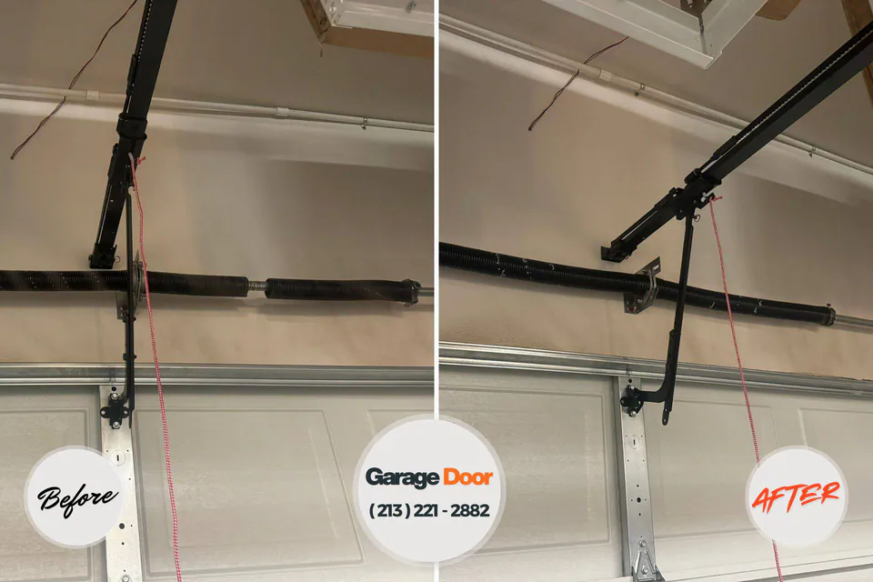 Before and after: garage door repair Bobtown, PA
